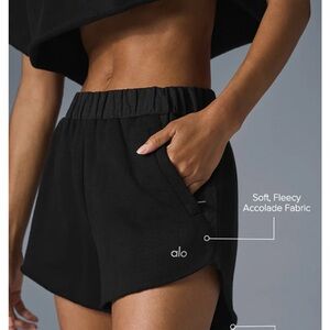 ALO Yoga Women's Black Fleece Shorts